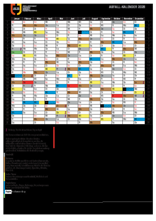 Abfallkalender Stegen 2026